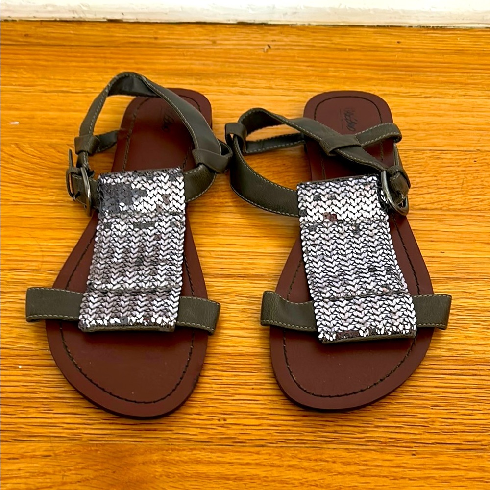 Massimo Women's Grecian Sandals with Sequin Detail